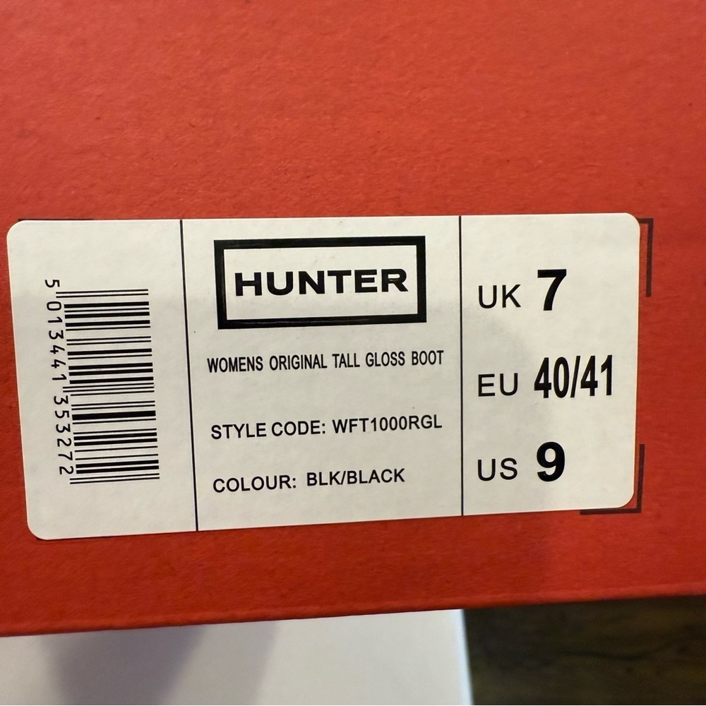 Hinter Original Tall Women’s Gloss Black Boots rainboots Size 9 NIB - Picture 10 of 10
